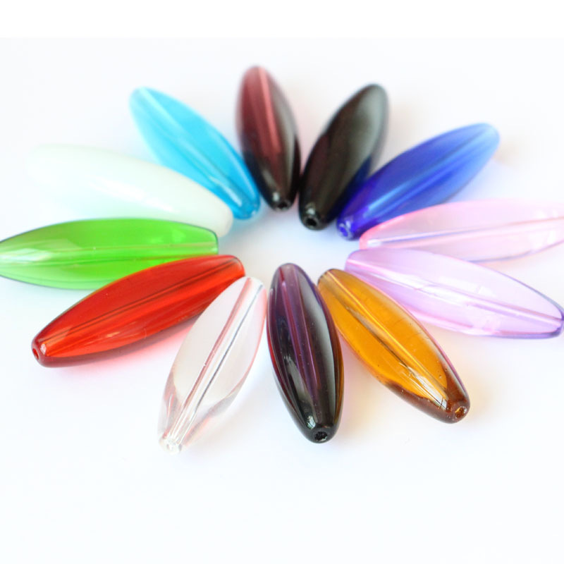 Crystal Glass Olive Beads Handmade Bead Curtain Loose Beads diy Crystal Lamp Decorative Accessories Wholesale One Stop Purchase