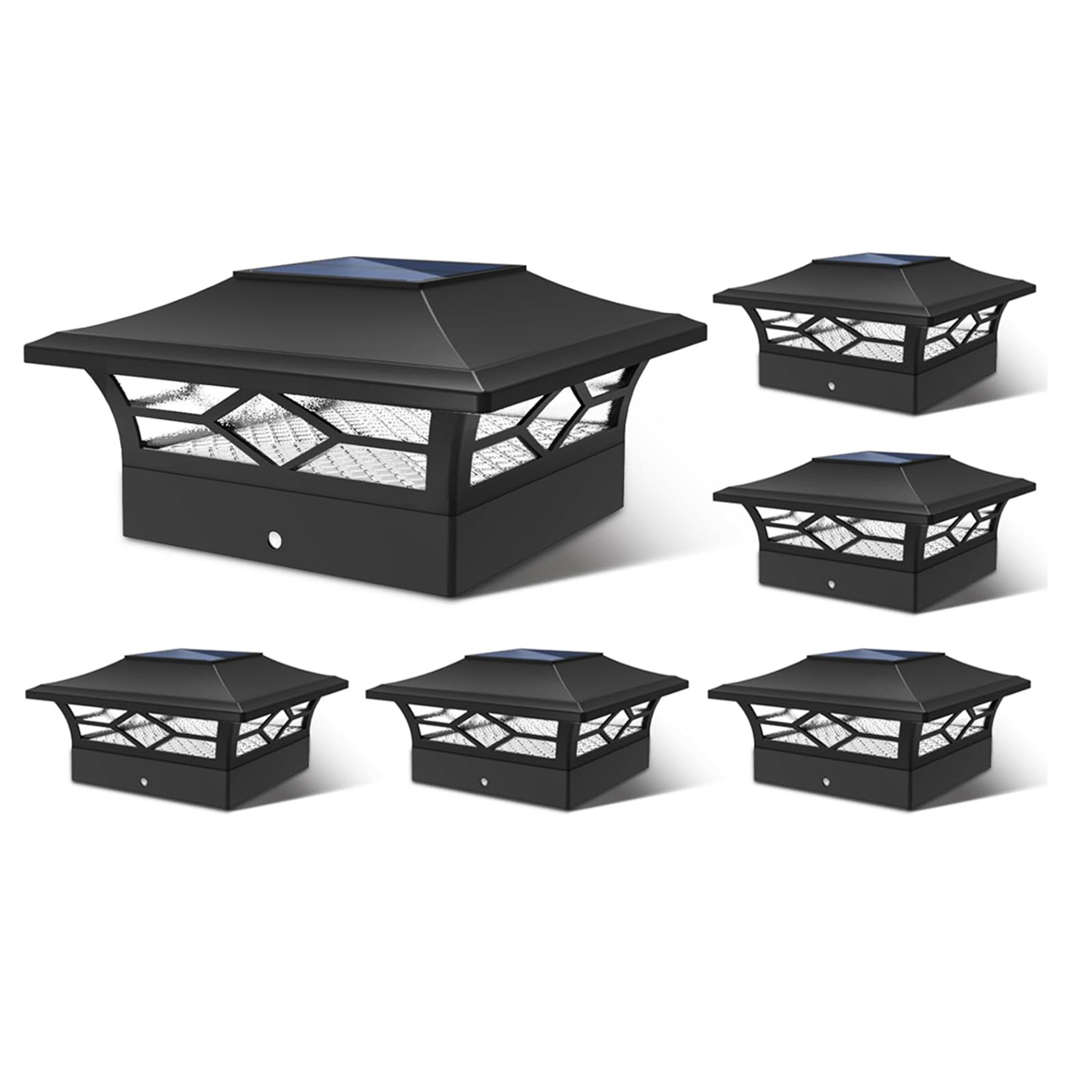 Солнечная колонная лампа, уличная водонепроницаемая, для декора сада, двора и веранды