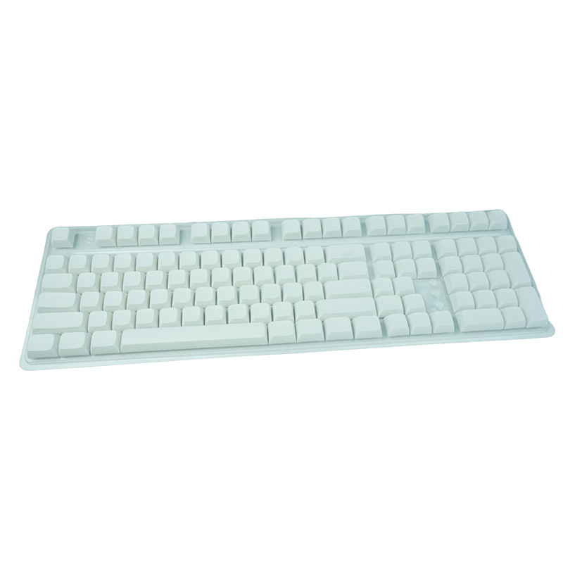 Sublimation Keyboard Keycaps, Milky White Horn-Shaped, Rubberized, Height 9.5mm, 108 Keys, 1.5mm, Personalized Keycap Customization