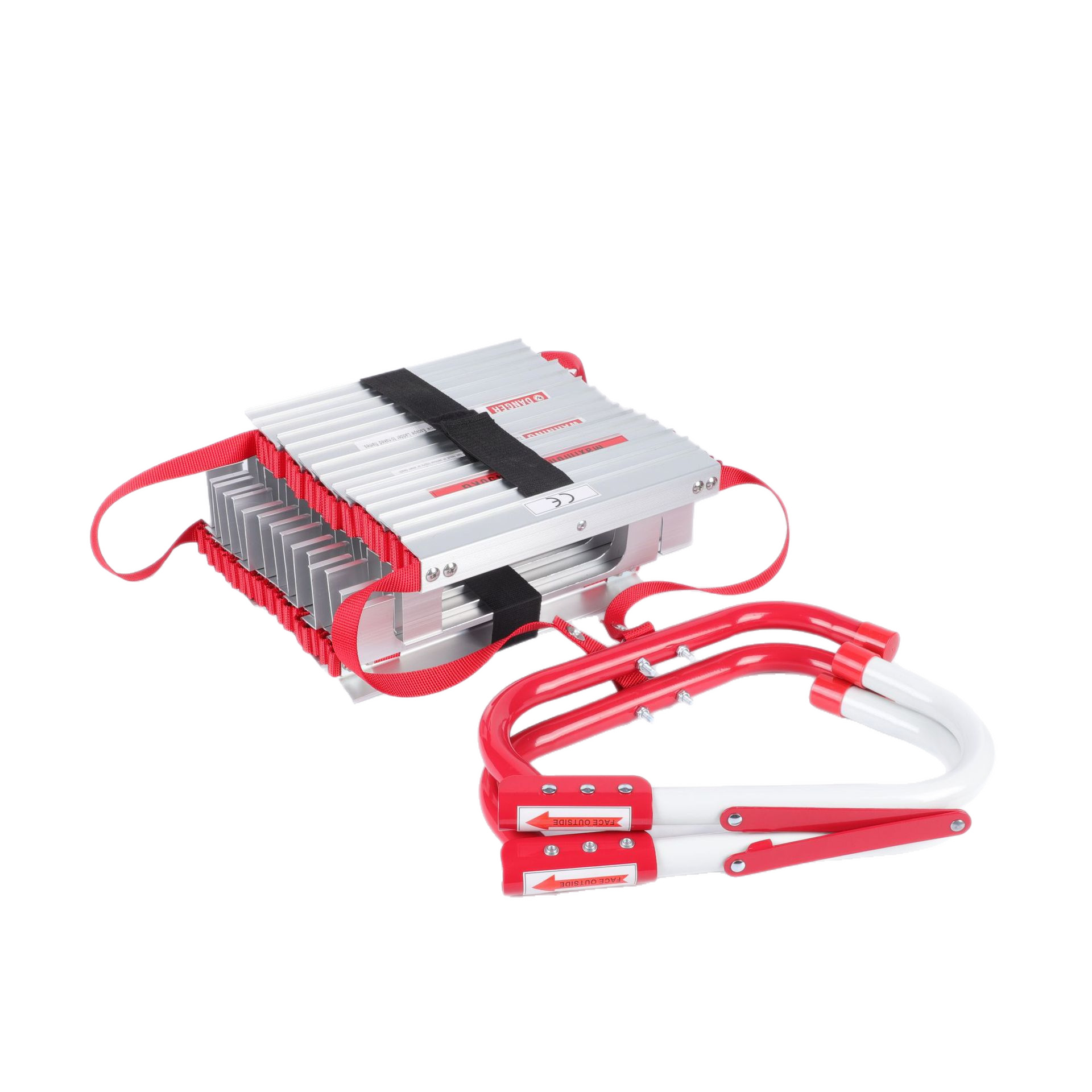 Fire Escape Ladder Foldable High-Altitude Work Rescue Climbing Ladder Metal Flexible Ladder 4.75m 10m