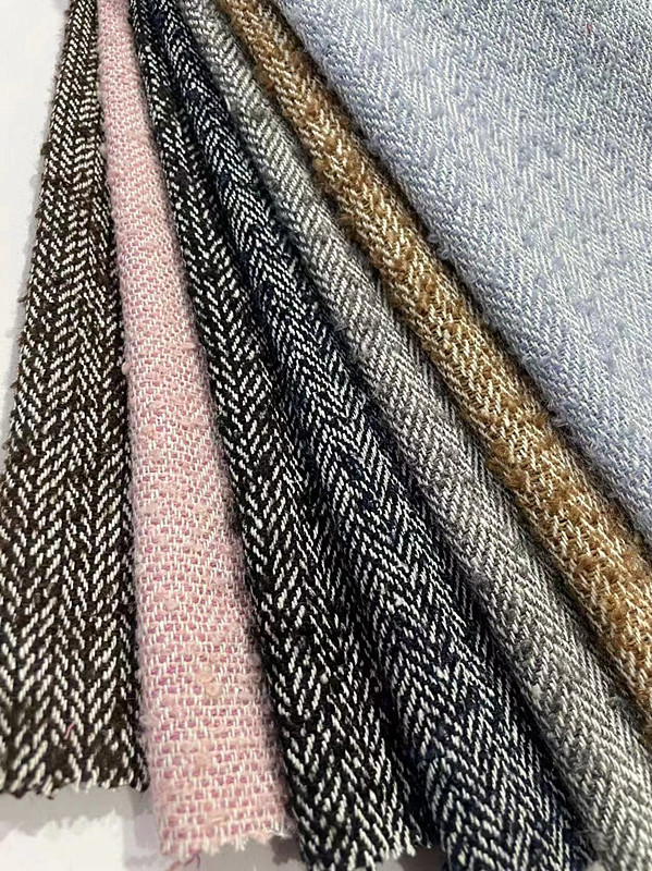 Ткань в наличии, круглая мелкая елочка, шершавая ткань для пальто, фабрика Шаосин