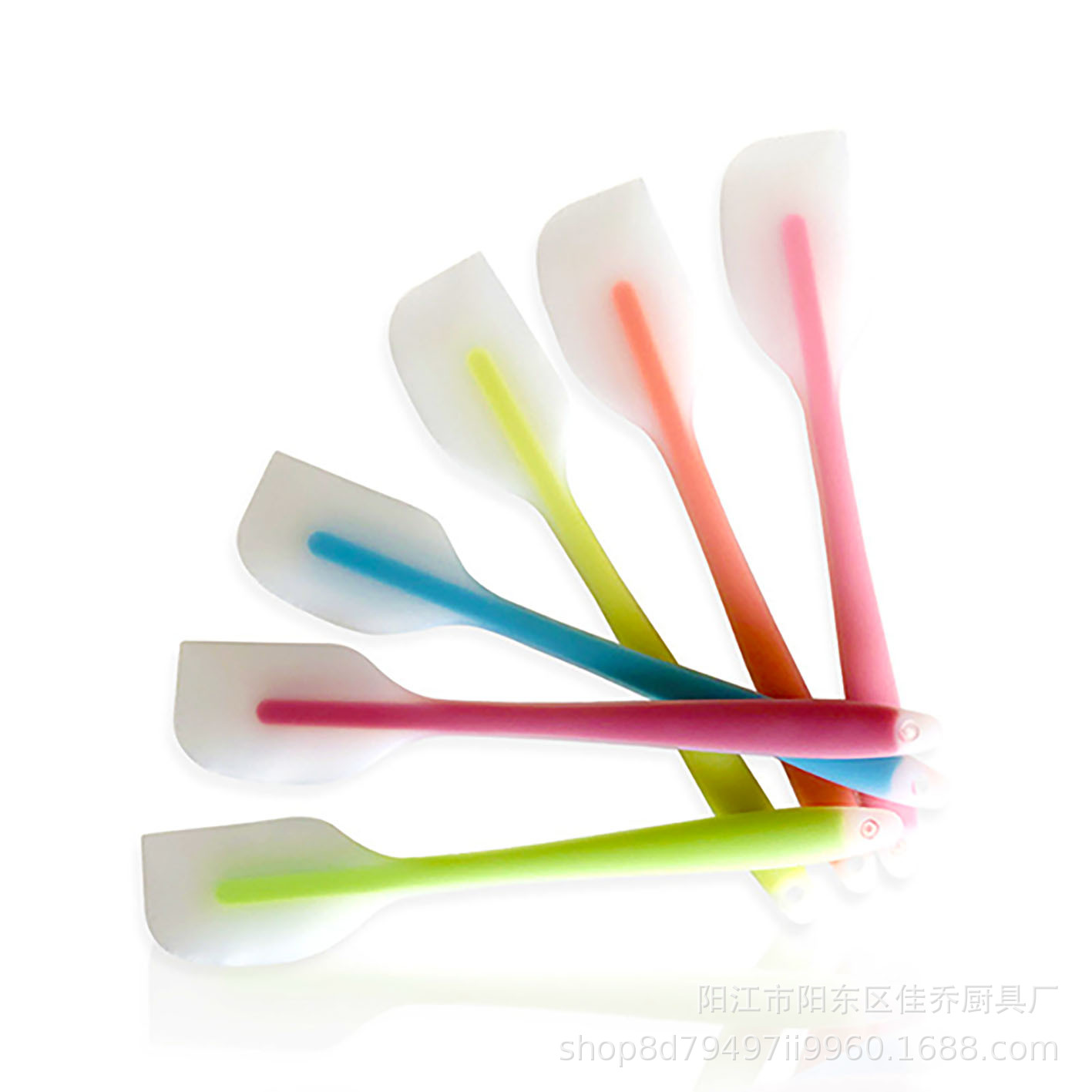 One-piece semi-transparent silicone scraper 28CM large semi-transparent scraper cake spatula baking cream mixing knife
