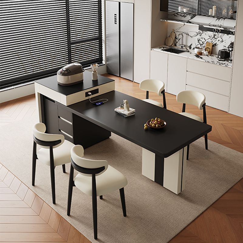 Стол из сланца, светлой роскоши, интегрированный, многофункциональный, для небольшой квартиры, простой чайный стол и стулья