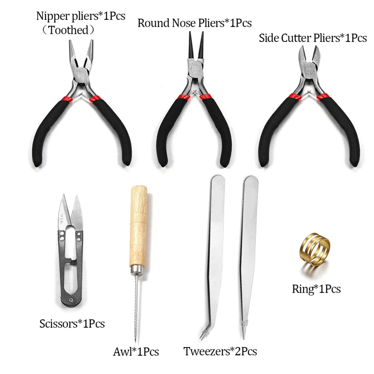 Cross-Border Hot Selling DIY Jewelry Jewelry Pliers Set Handmade Jewelry Necklace Bracelet Tool Kit 8-Piece Set in Stock