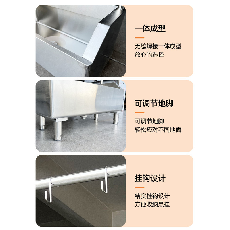 Stainless steel mop pool manufacturers shopping mall school kindergarten anti-overflow mop pool 304 stainless steel mop pool