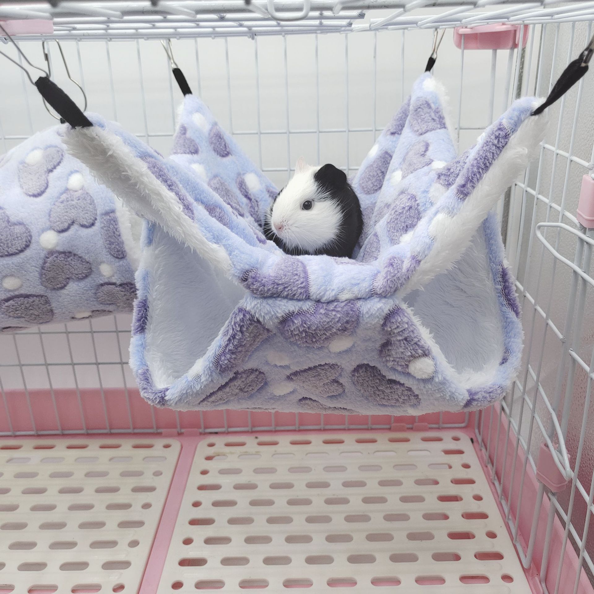 Sugar Glider Warm Double-Layer Sandwich Hammock Small Pet Hammock Hanging Squirrel Sleeping Bag Pet Supplies Hamster Hammock
