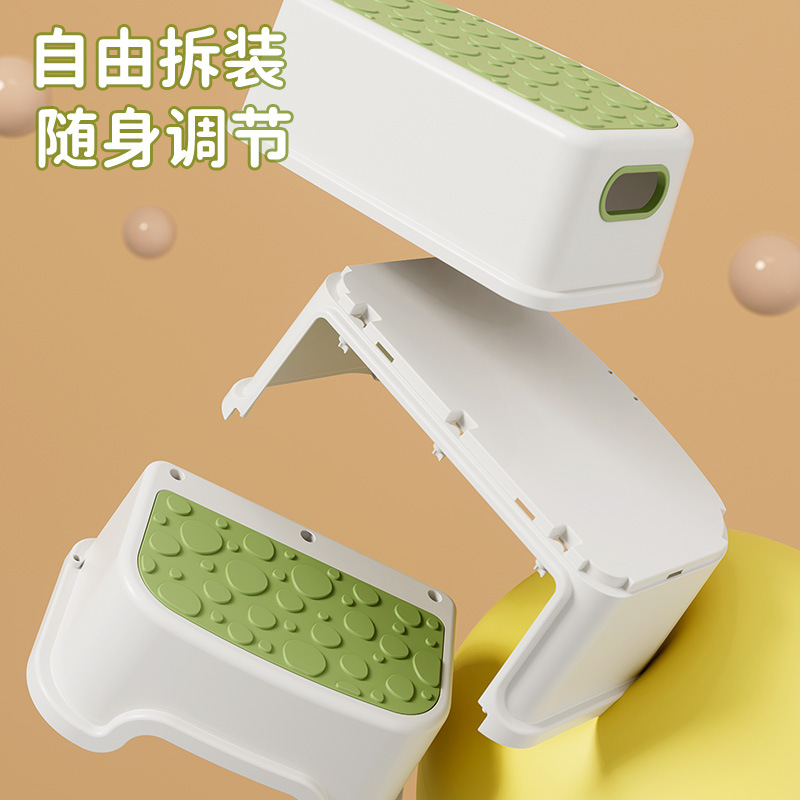 Children's Toilet Foot Stool Baby's Hand-Washing Non-Slip Bathroom Stool Piano Stool Home Thickened Plastic Stool