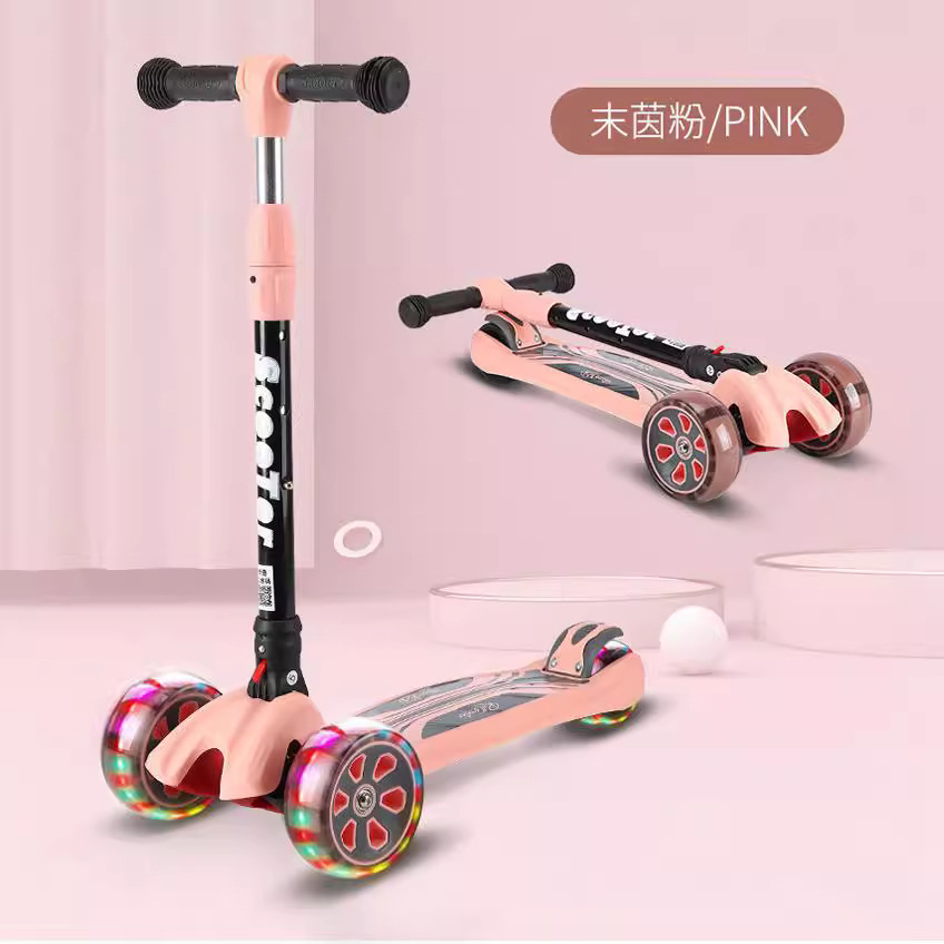 Bud Beibei Scooter Children's Lifting Flash Aluminum Alloy Scooter for Boys and Girls 3-12 Years Old Scooter