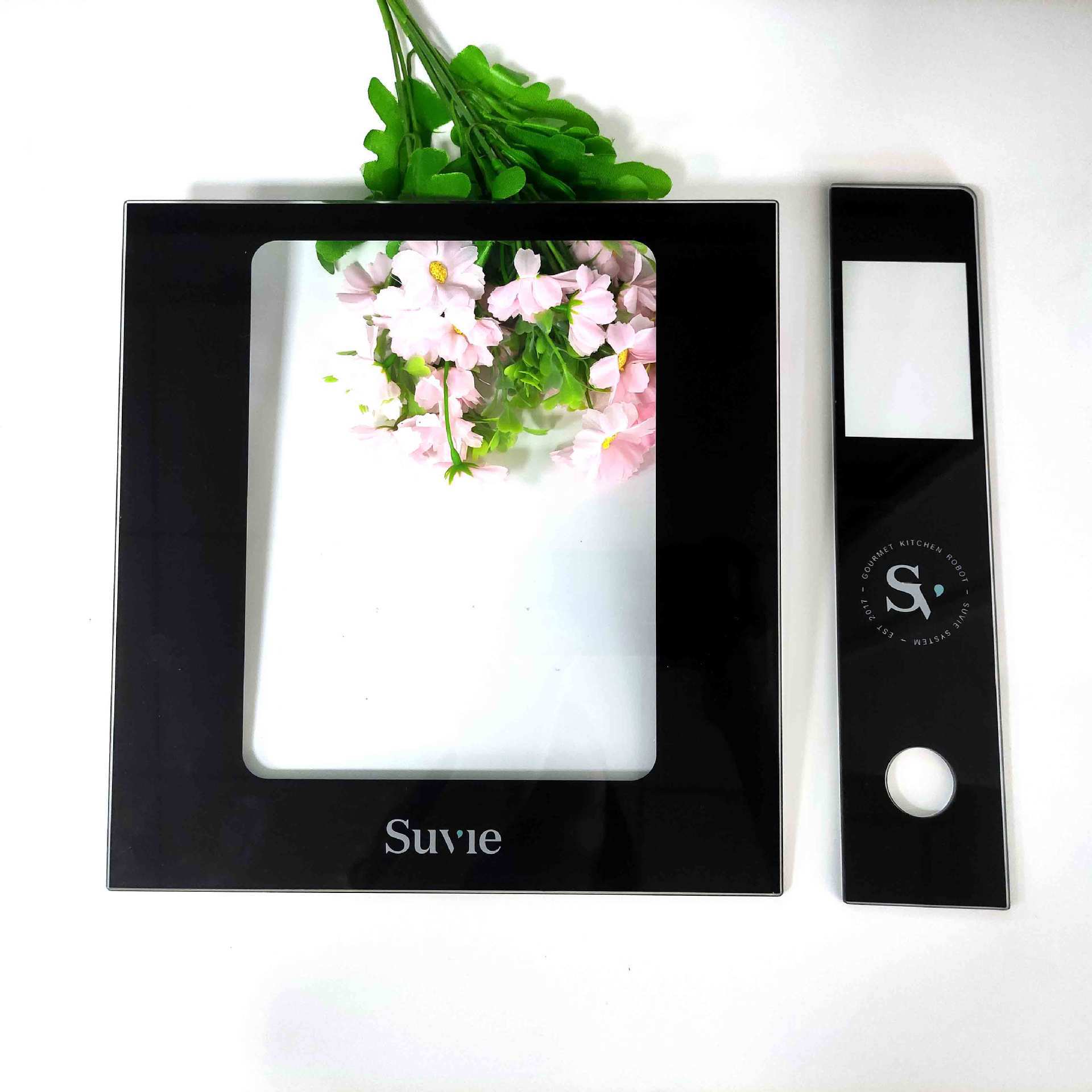 Source Manufacturer Tempered Glass Panel Water Heater Electromagnetic Rate Black Glass Smart Touch Screen Panel Customization