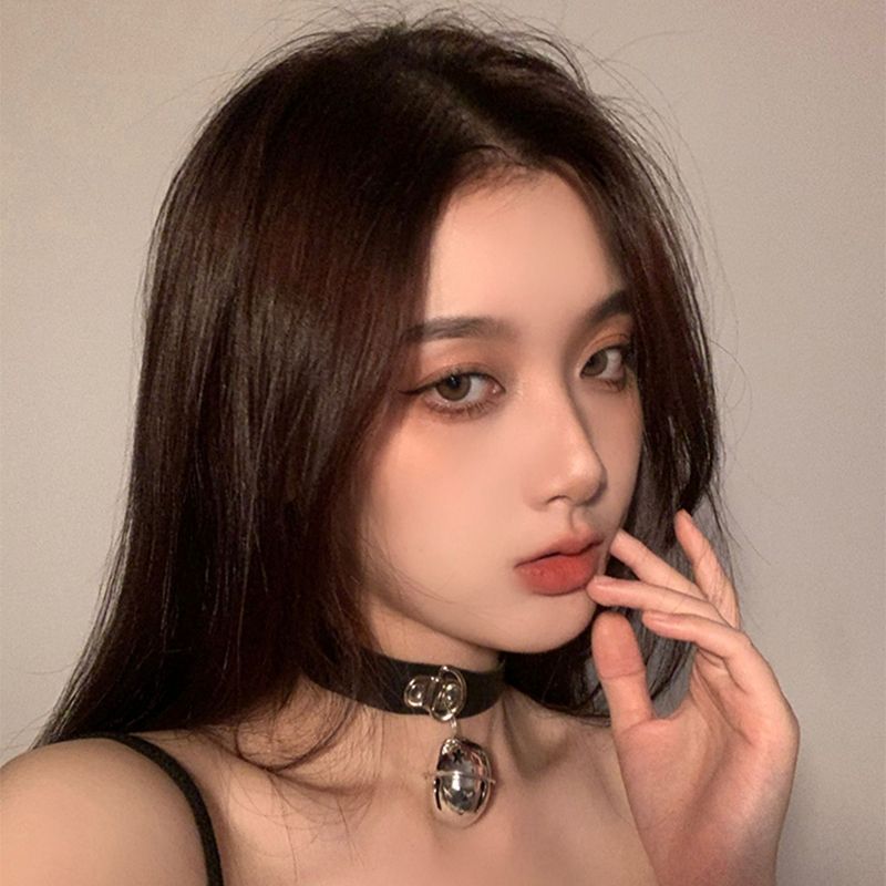 Women's Collar Bell Neck Belt Chain Neck Ring Male Clavicle Chain Neck Ring Necklace Neck Chain Neck Ring Leather One Piece