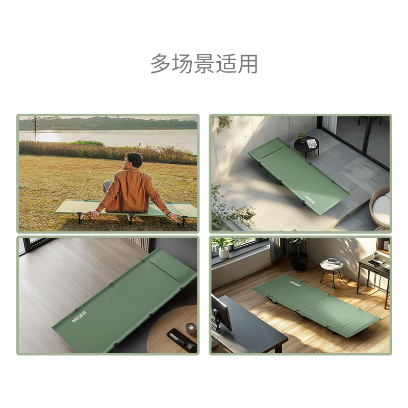 Detachable Camping Bed Aluminum Alloy Outdoor Nap Single Folding Bed Easy to Assemble