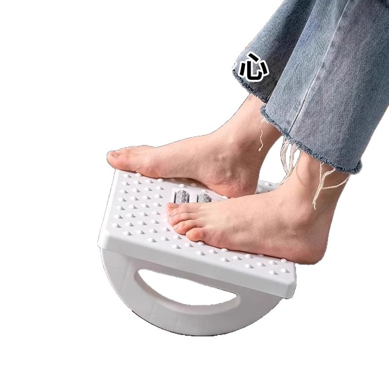 Household Semi-Circular Rocking Footrest Footstool Pedal Office Footstool Anti-Warping Leg Rest Footrest