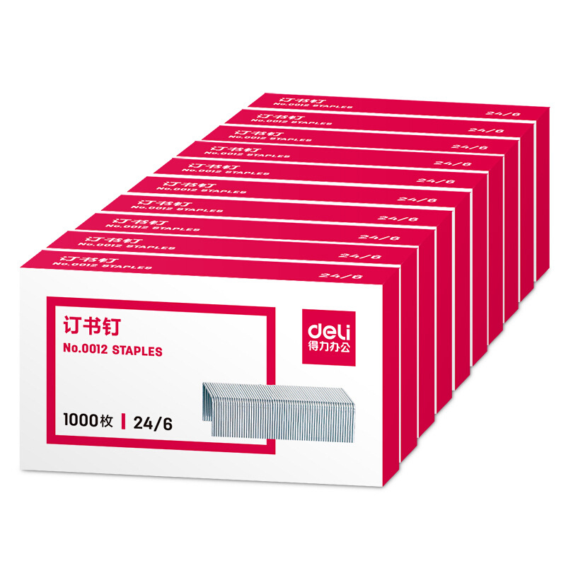 Deli stationery 0012 staples unified 12 general conventional staples 24/6 Staples wholesale