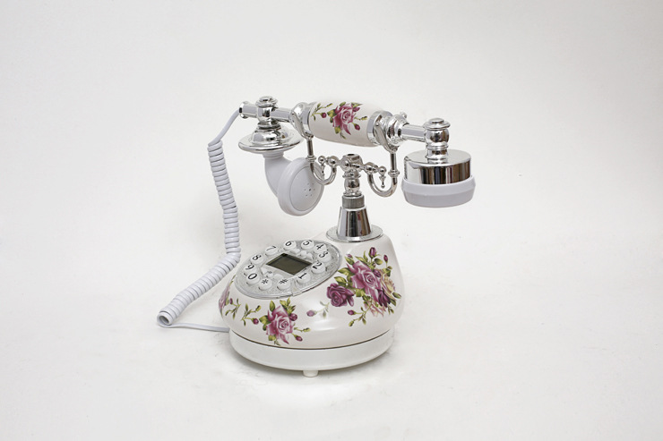 Zhizhen boutique landline telephone antique antique telephone European retro telephone creative pastoral ceramic telephone