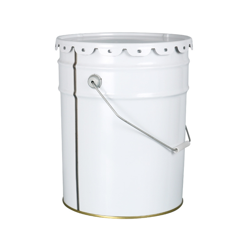 Wholesale 4L white gold paint cans 5KG paint packaging with handle 20 liters Hualan bucket 1L leak-proof tinplate bucket