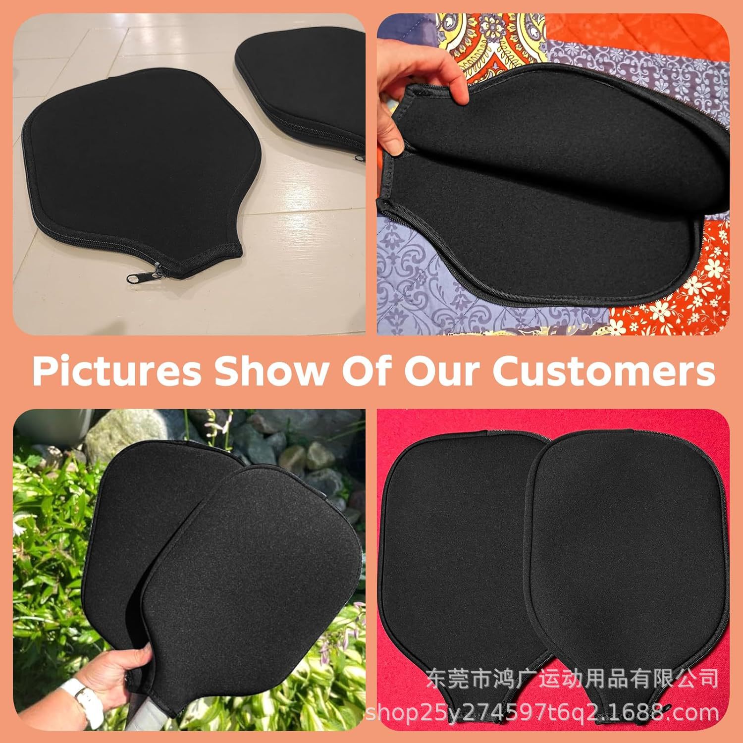 Spot Diving Material Pickleball Racket Set Beach Racket Set Portable Table Tennis Cosmetics Bag Neoprene Pickle Bag