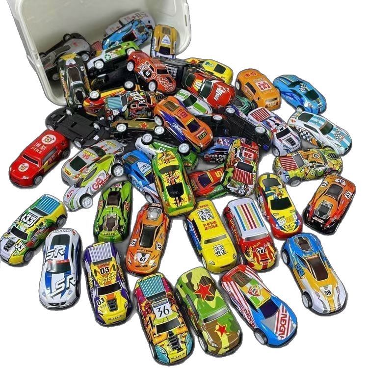 Douyin Popular Alloy Iron Pull-Back Car Children's Simulation Inertia Toy Car Kindergarten Gift Wholesale