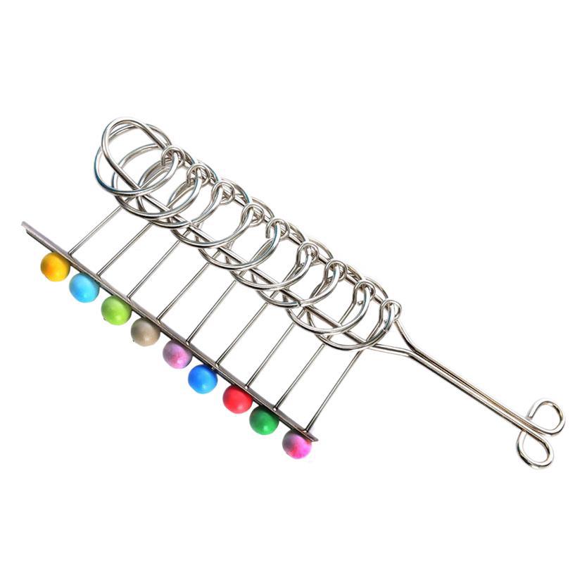 Nine-Link Puzzle Toy for Children, Iron Ring Intellectual Unlocking, Classical Heritage Unlocking, Large, Medium, and Small Sizes, Intellectual Challenge