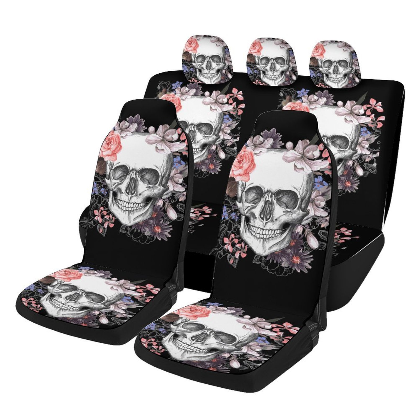 Cross-Border Exclusive Supply of Printed Universal Car Seat Covers, All-Season Seat Cushion Covers