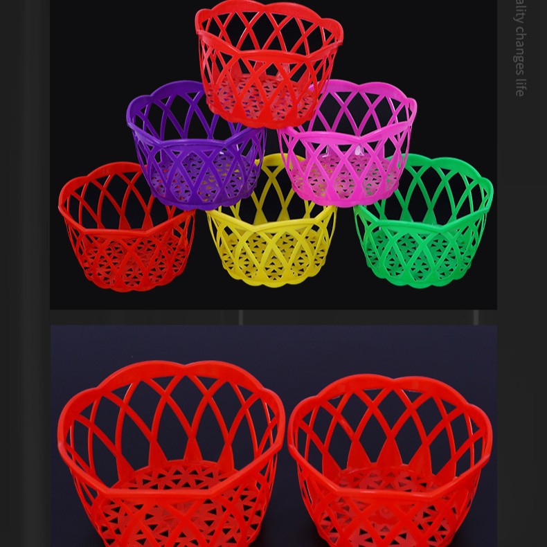Egg Basket Supermarket Egg Packaging Basket Round Plastic Basket Supermarket Small Egg Basket for Eggs