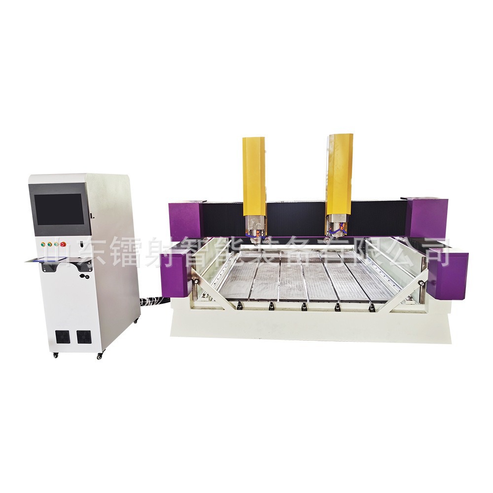 1825 Double Head Independent Cylindrical Plane Heavy Stone Engraving Machine Marble Tombstone Stone Automatic Engraving Machine
