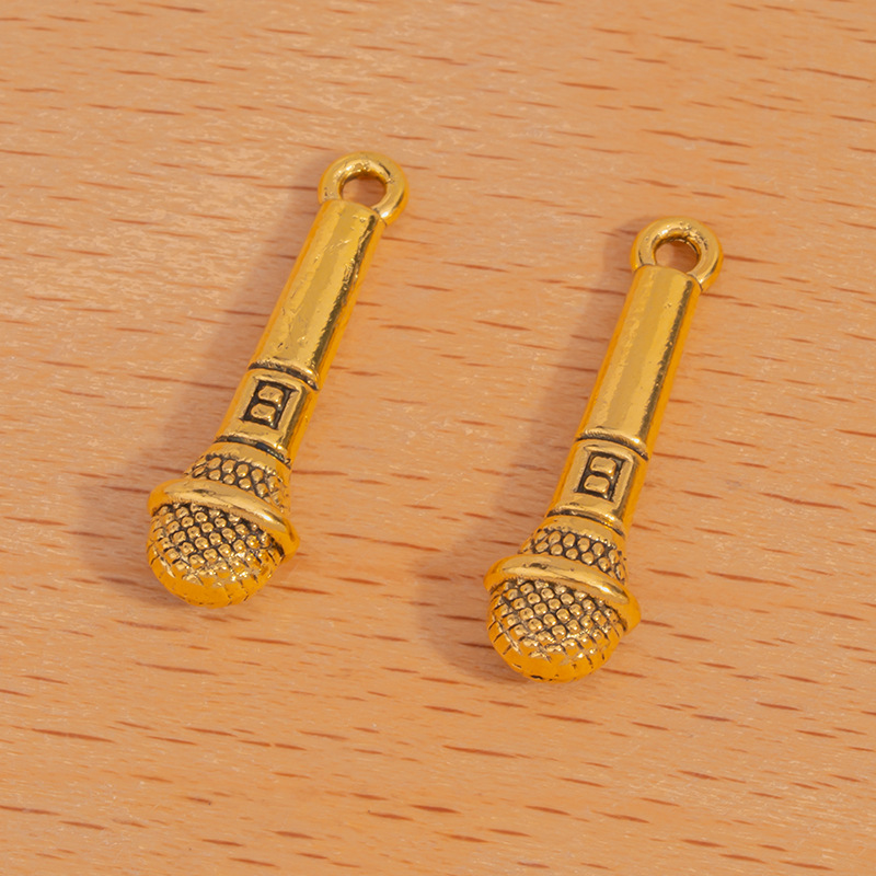 Multicolor Jewelry Accessories Alloy DIY Sports Music Microphone Pendant