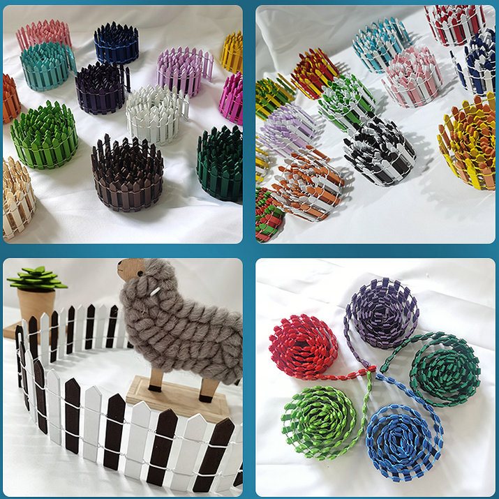 Mini wooden fence multi-color optional mini fence micro plant landscape ornaments shooting props indoor small fence