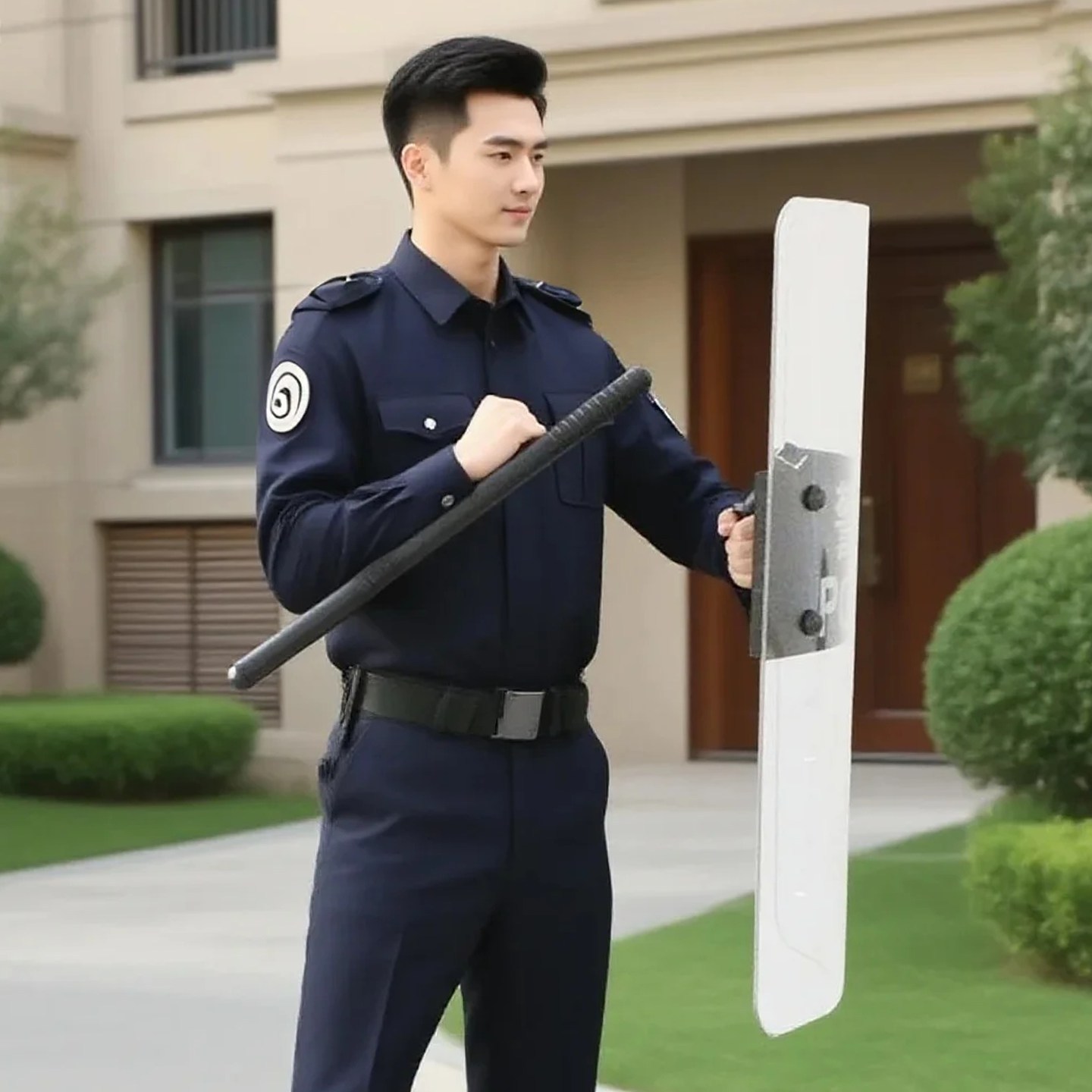 Anti-Riot Shield, Handheld Square Shield, Round Shield, Pc Transparent Security Anti-Riot Kindergarten Protection Security Anti-Explosion Equipment