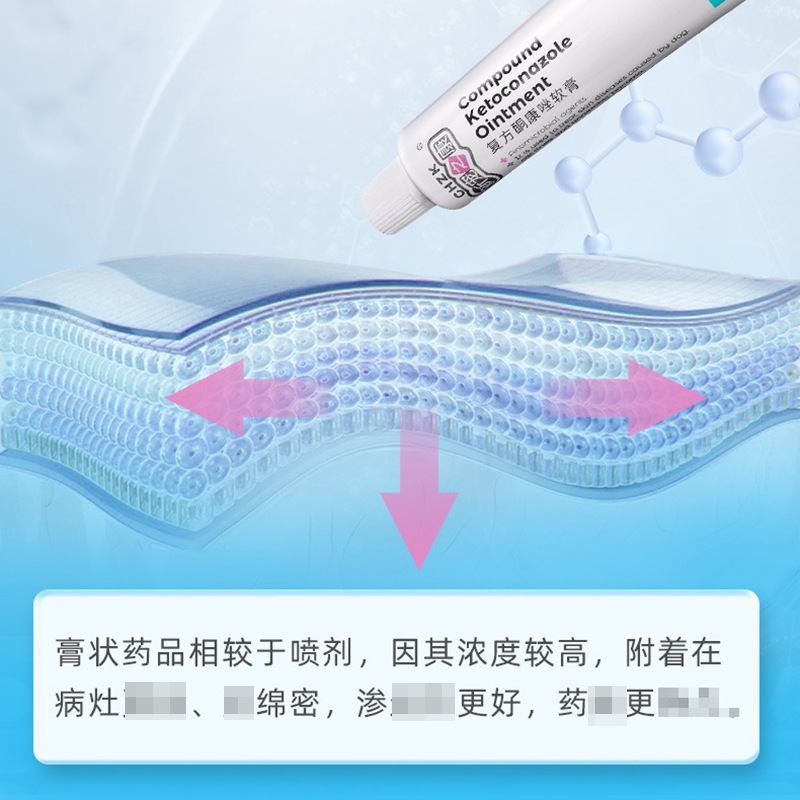New pet kang compound ketoconazole ointment 15g cat ringworm dog ringworm skin dermatitis eczema pet drugs wholesale
