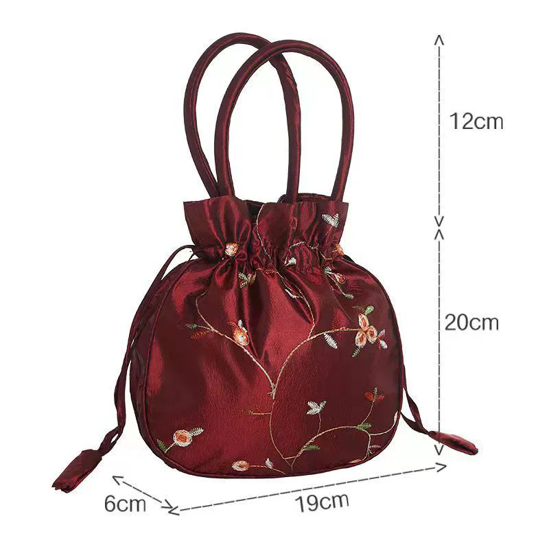 New Xiangyunsha Handbag Scenic Spot Han Dynasty Coin Purse Stall Drawstring Storage Bag Ethnic Style Embroidered Handbag