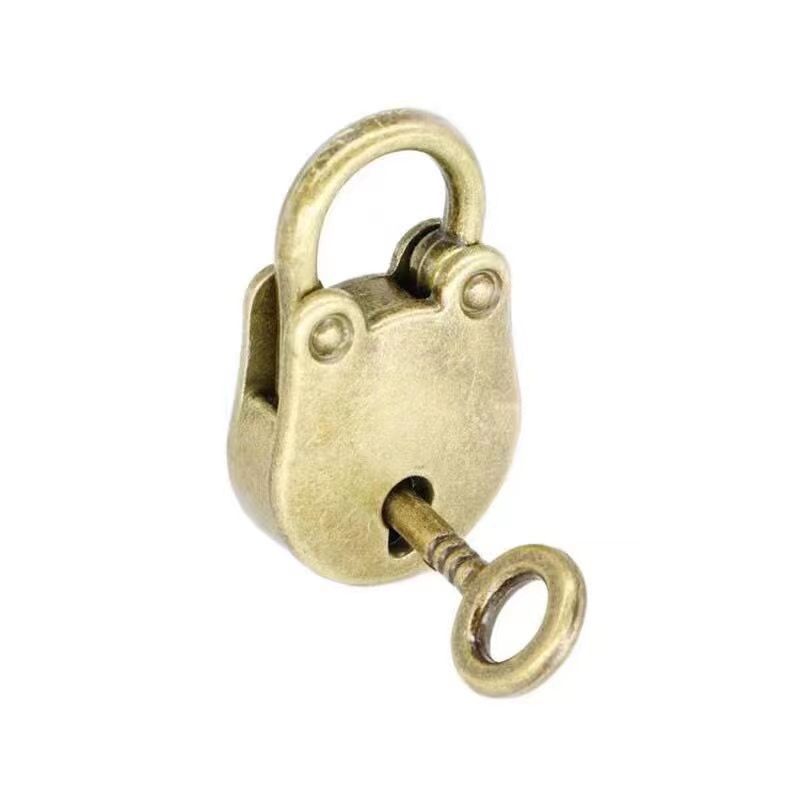 Chinese style antique luggage small padlock retro cute notebook key bronze luggage lock