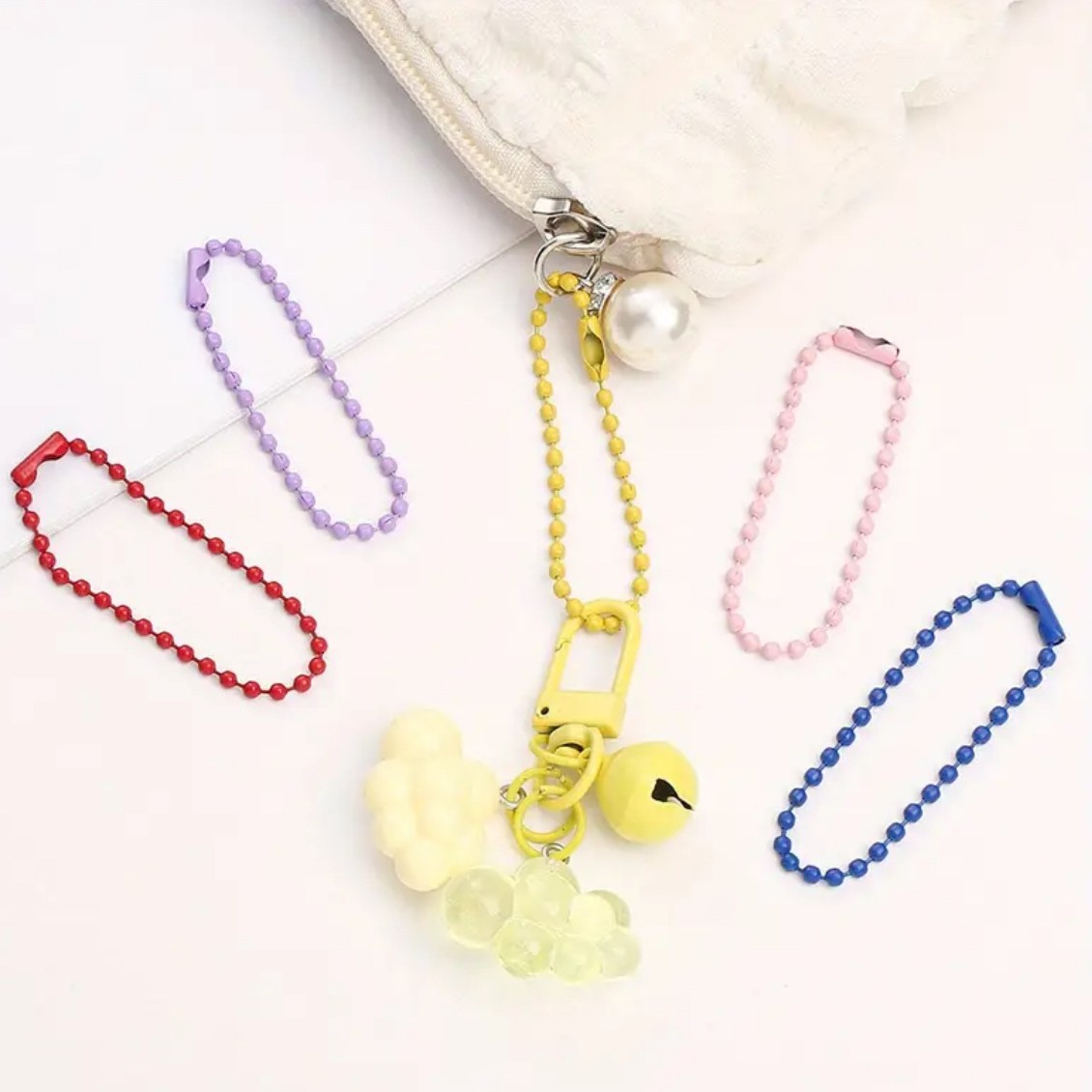 Factory Direct Supply of Colorful Painted Bead Chains, Wave Bead Chains, Hanging Chains, Tag Chains, Handmade DIY Jewelry Accessories Chains Wholesale