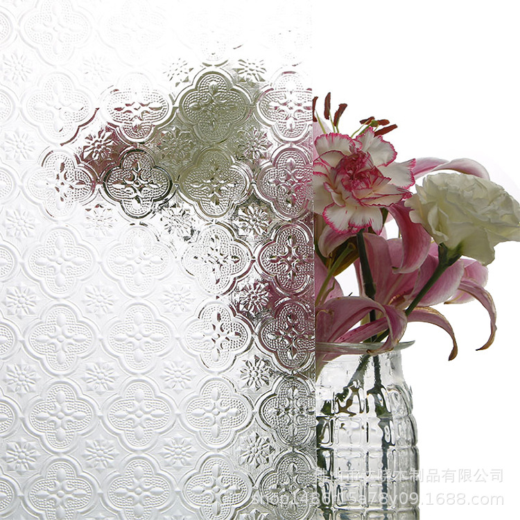 Factory direct supply color embossed glass Begonia glass original Xiguan Manzhou window glass glaze art glass