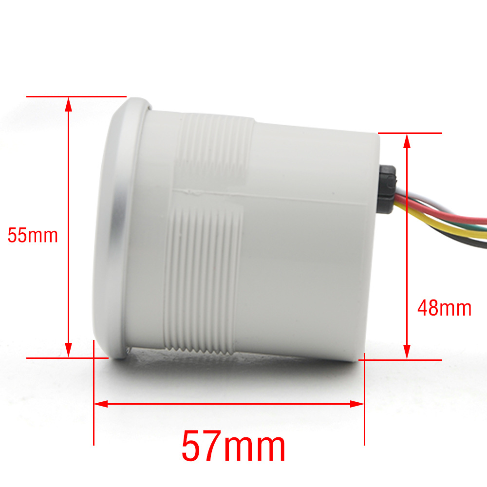 2-inch 52MM white surface blue LED tachometer modified car instrument car instrument suitable for 1-8 cylinder