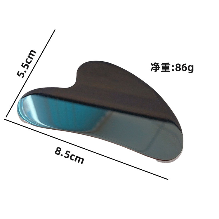 Stainless steel scraping plate face scraping sheep horn 304 stainless steel metal finger heart-shaped scraping plate