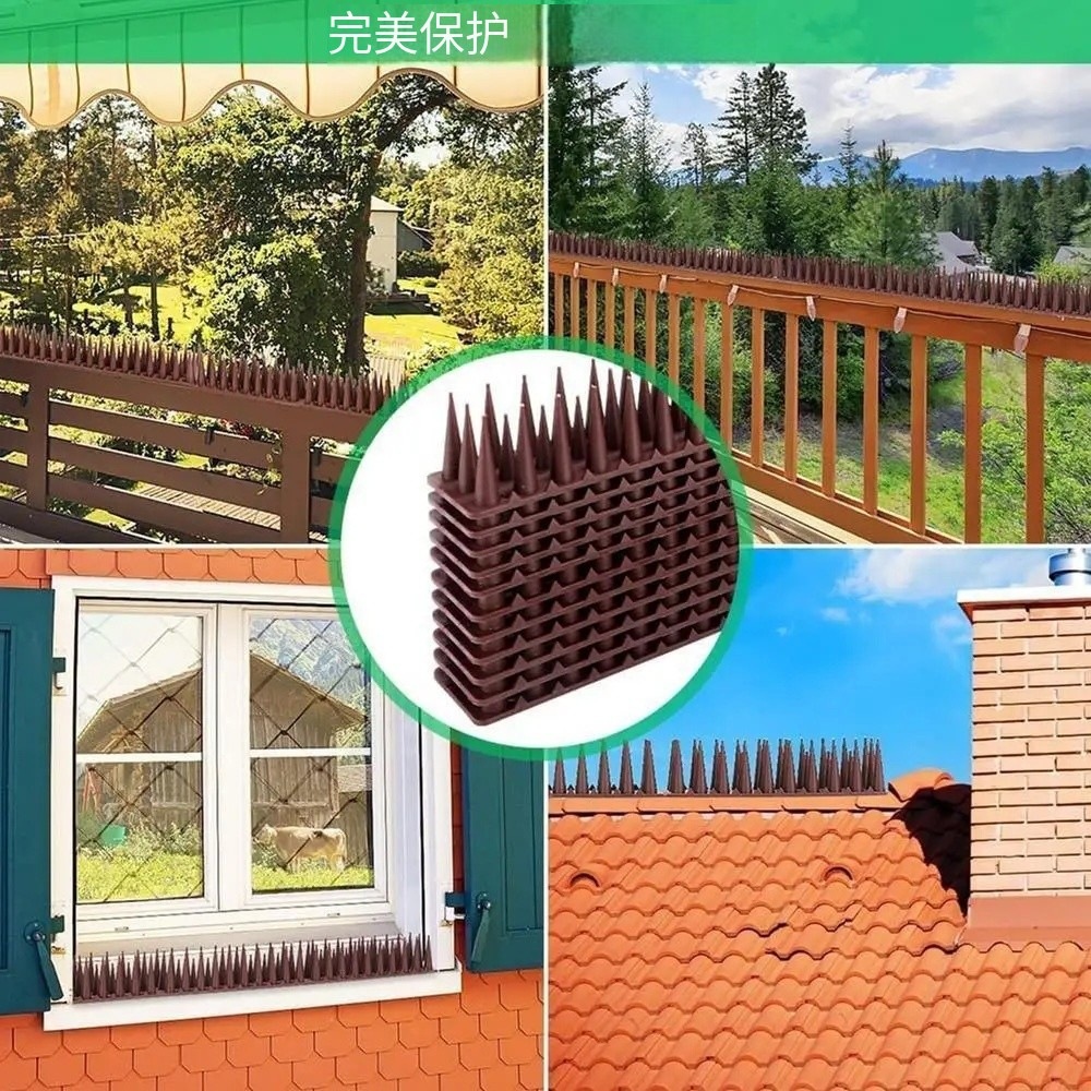 Plastic anti-bird thorn 12 Pack 43CM Balcony Courtyard Anti-bird thorn Anti-theft Anti-cat Power Equipment Anti-bird Cross-border