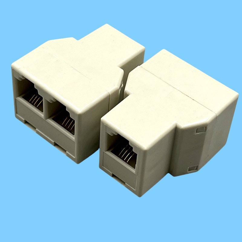 Telephone Cable Three-Way Head 3-Way Telephone Cable 1-to-2 Adapter One-To-Two Conversion Head Junction Box