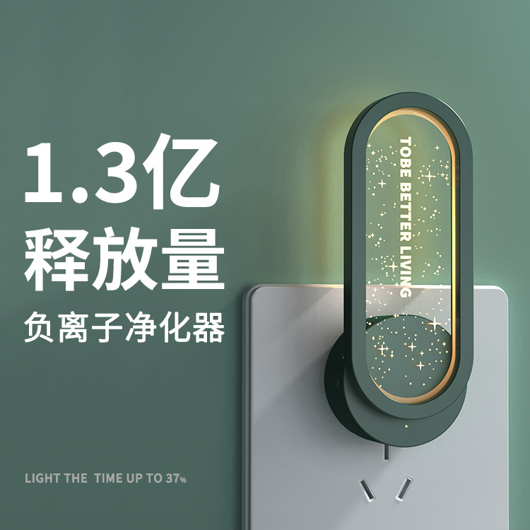Очиститель воздуха с негативными ионами для удаления запахов в ванной, дезодорация и удаление формальдегида, свет звездной атмосферы