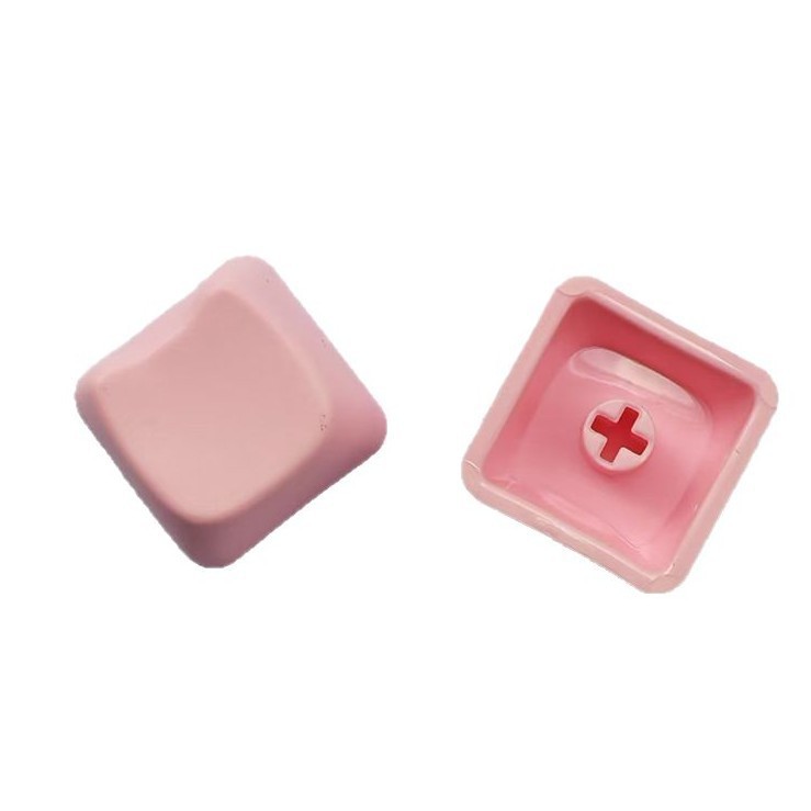 PBT material cat head Macaron multicolor mx cross chrysanthemum surface frosted back glossy personality non-engraved keycap