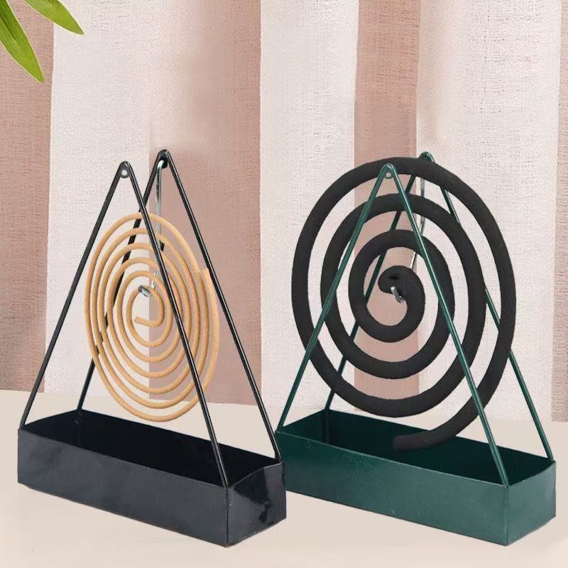 Creative Triangular Mosquito Coil Holder, Fireproof and Anti-Scalding Mosquito Coil Holder, Ash Tray, Incense Mosquito Coil Tray, Mosquito Coil Stove, Incense Coil Holder
