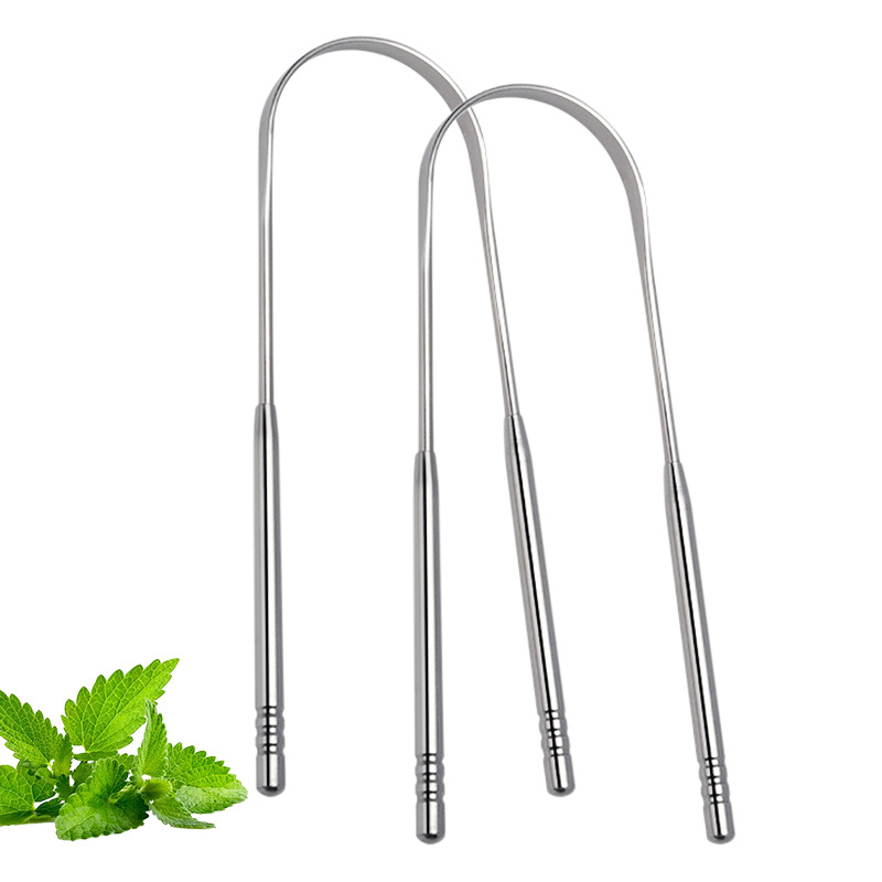Stainless Steel Tongue Scraper Tongue Coating Cleaner Tongue Scraper Cleaning Tongue Coating to Halitosis Oral Care Tools suit