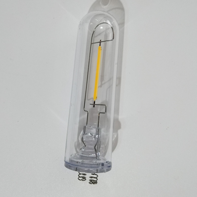 Solar Lawn Lamp Lamp 3Vled Transparent as with Spring Buckle Warm Light 2700K Hard Filament 38mm