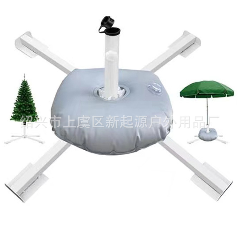 Outdoor Parasol Large Umbrella Stall Umbrella Cross Umbrella Holder Water Bag Sun Umbrella Advertising Umbrella Metal Three Legs Base