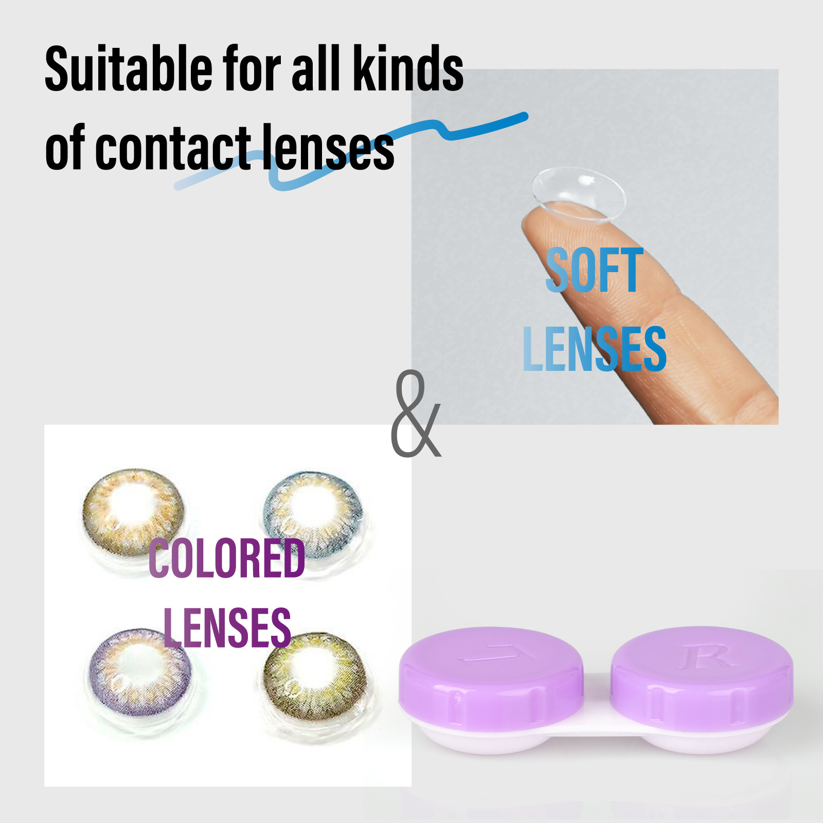 Contact lens couple box double box candy multi-color bottle cap large capacity cross-border internet celebrity 3001C