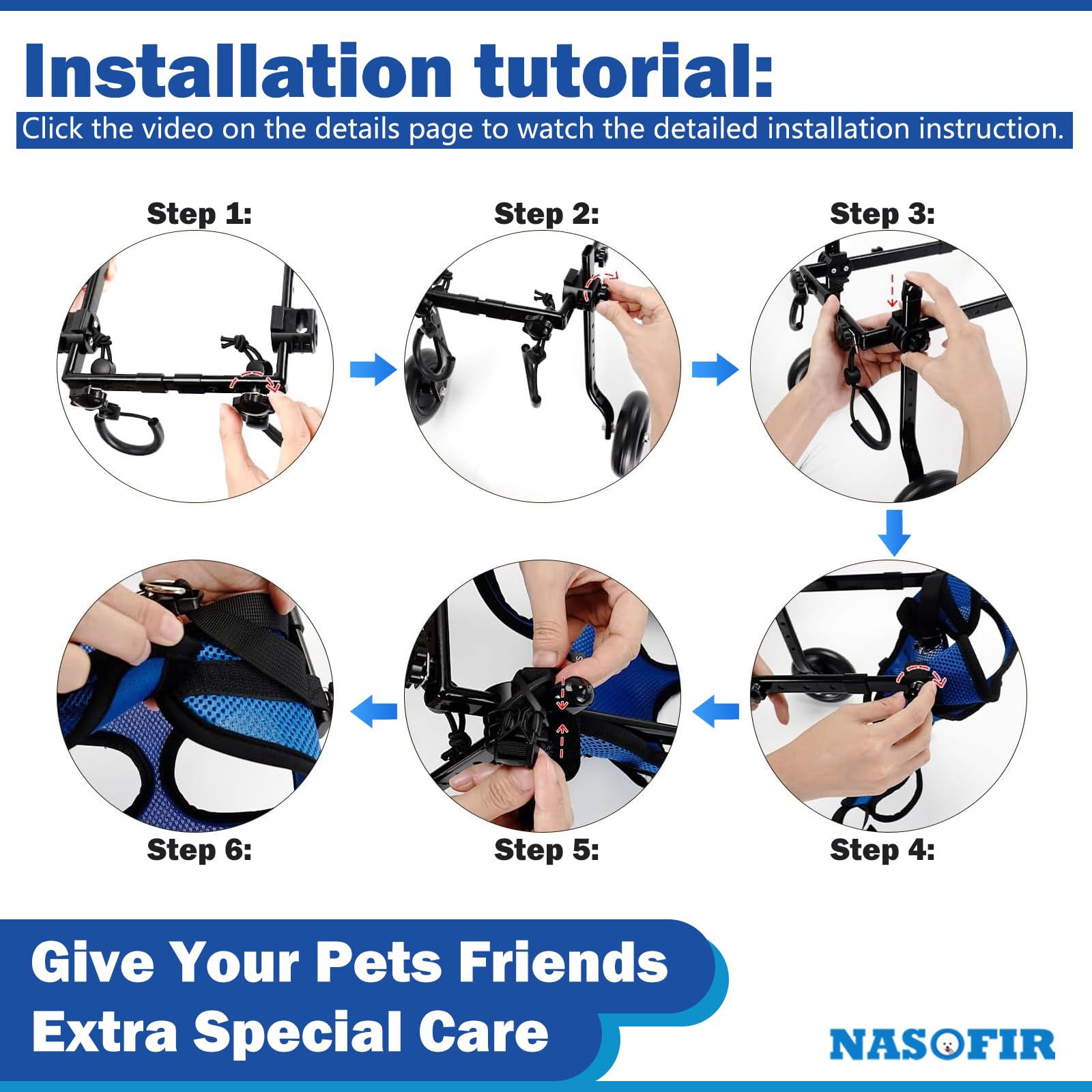 Cross-border pet dog wheelchair dog rehabilitation walking assistant cart moped pet dog scooter