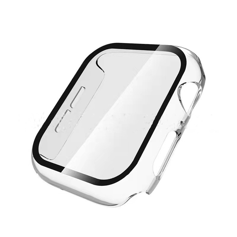 Suitable for iwatch7/8 protective shell Apple watch one-piece shell hard pc tempered glass shell anti-fall and dust-proof shell