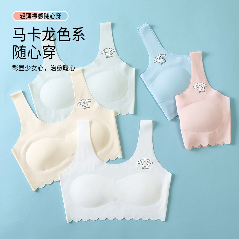 Summer Internet Hot Style Seamless Girls' Underwear Little Girls' Underwear Junior High School Students Primary School Students Development Period Vest