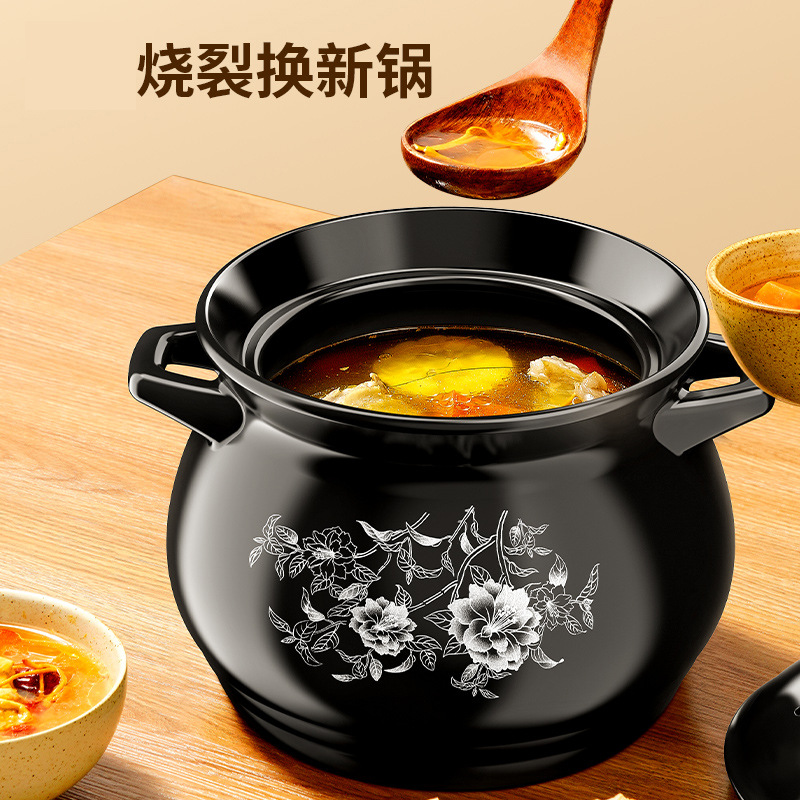 Casserole Stew Pot Gas Soup Pot High Temperature Resistant Ceramic Gas Stove Open Fire Soup Pot Casserole Large Crock Pot Soup Pot Household