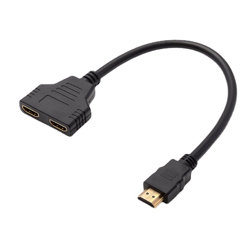 High-Definition HDMI Splitter Cable, HDMI One Input Two Output Splitter, Male to Dual Female Converter 1.4