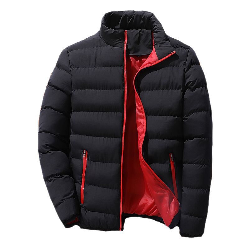 Foreign Trade Winter Thickeneded Cotton Outwear Men's Stand-Up Collar Zipper Cardigan Cotton Outwear Outdoor Large Size Cotton Jacket Casual Outwear Warm Men